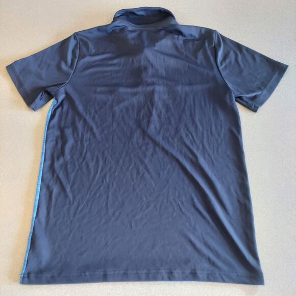 Champion Polo Shirt Boys XL Blue Short Sleeve Front Stripe Tee - Picture 2 of 7